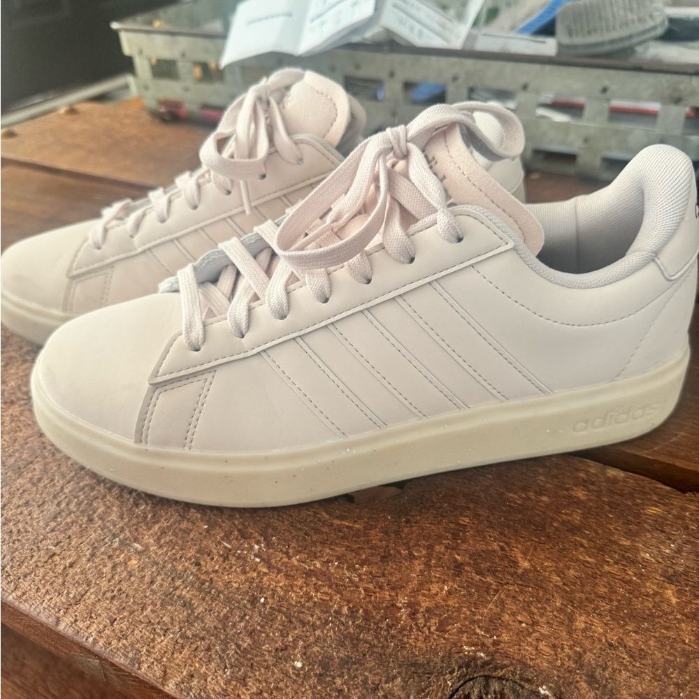 Adidas Soft Pink Court Sneakers